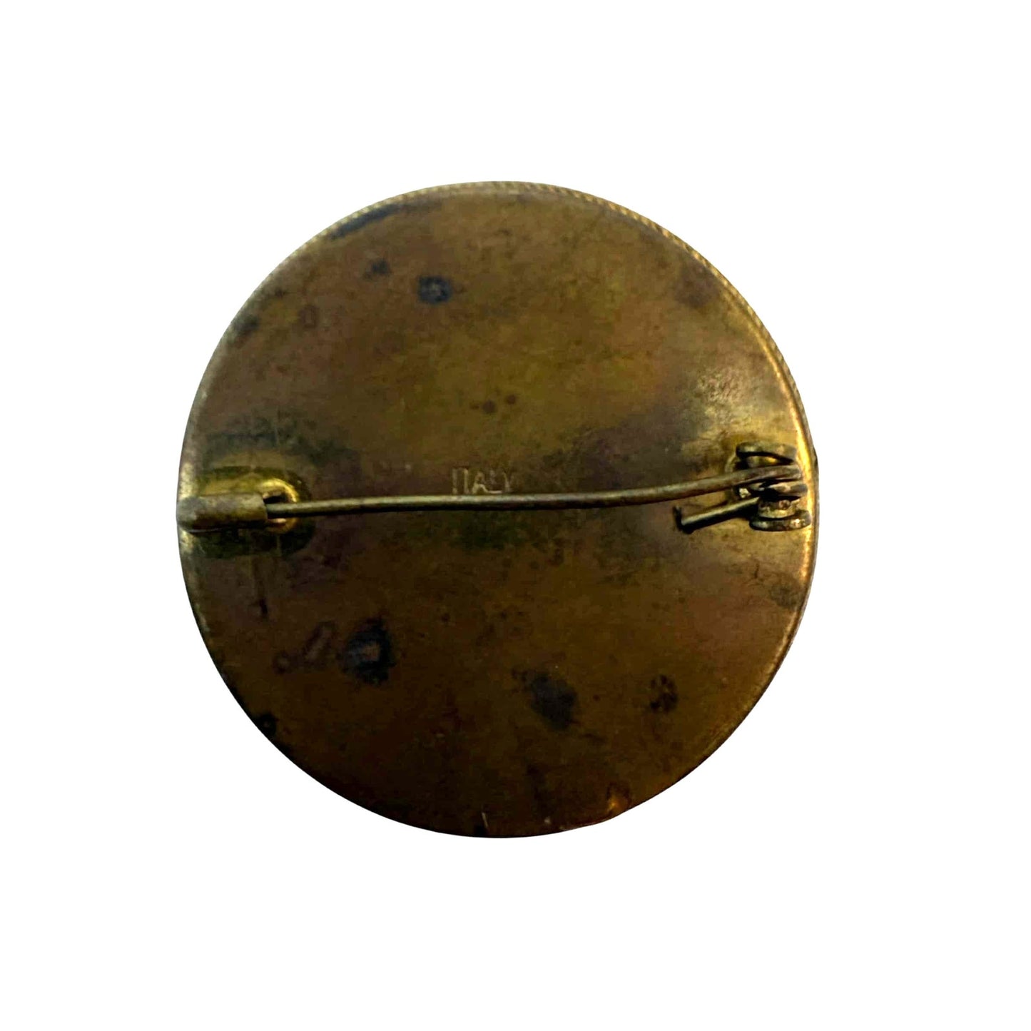 Vintage Italian Micro-Mosaic Gold-Tone Brooch/Pin