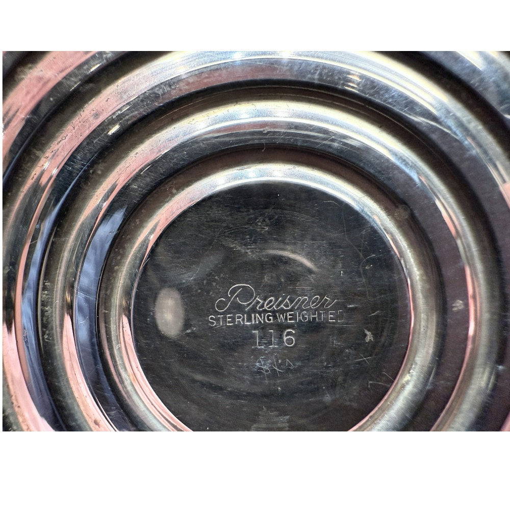 Beautiful Pair of Preisner 116 Sterling Silver Candleholders