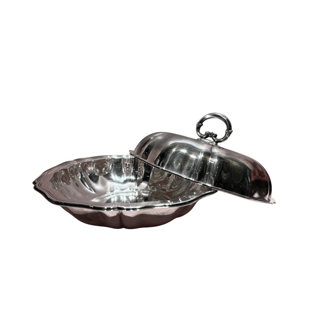 Norsk Filigransfabrikk Norwegian Continental Silver Covered Serving Dish with Lid