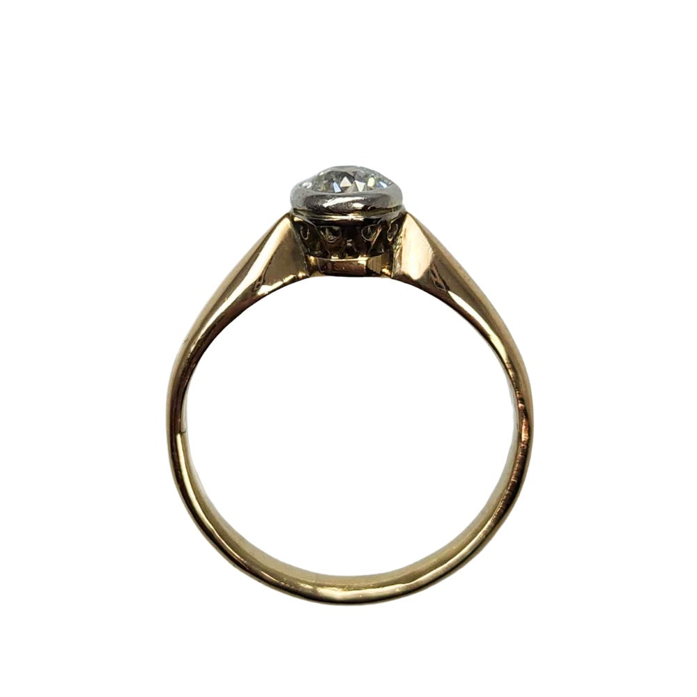 Edwardian 14K & Platinum Old European Diamond Ring