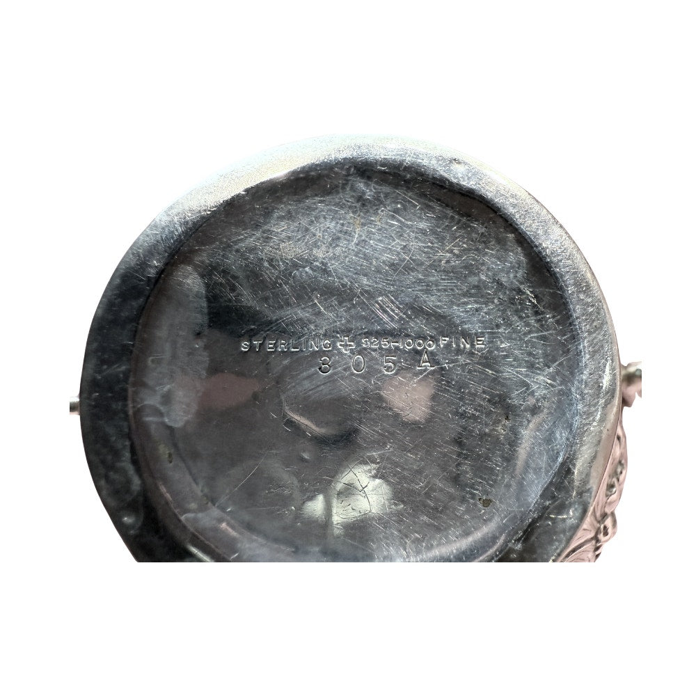 J. F. Fradley & Co. Floral Sterling Silver Sugar Bowl