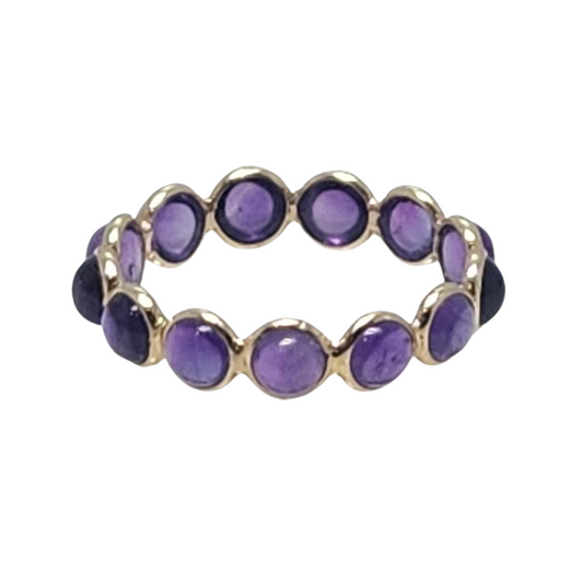 Amethyst Cabochon Eternity Band