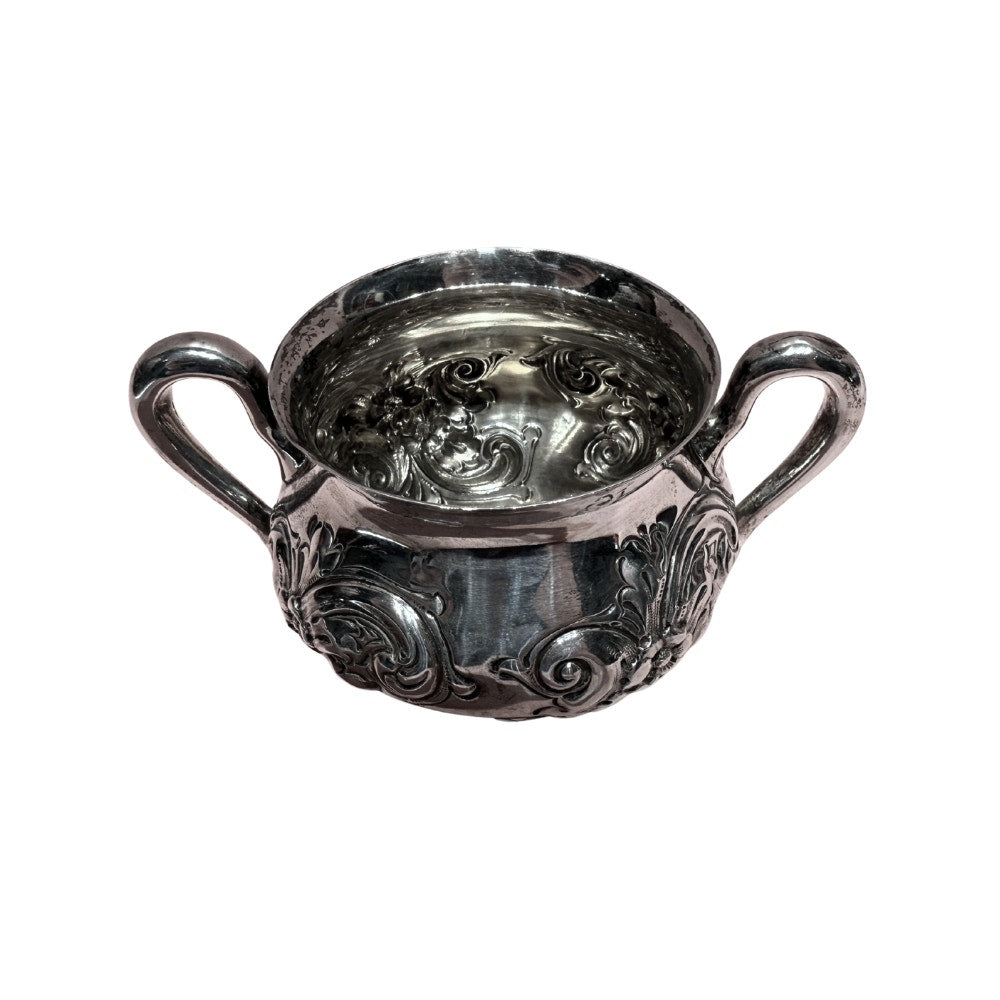 J. F. Fradley & Co. Floral Sterling Silver Sugar Bowl